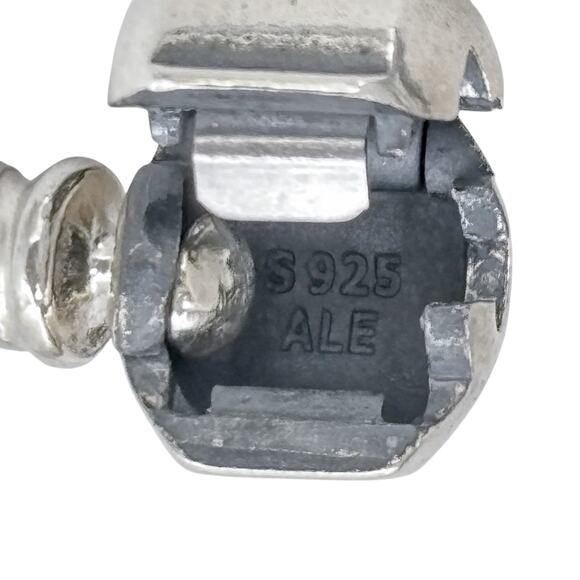 Pandora Moments Barrel Clasp Snake Chain Sterling Silver 925 Bracelet 7.5" - Picture 5 of 8